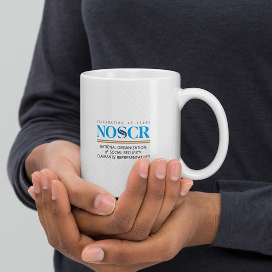 NOSSCR Anniversary White glossy mug